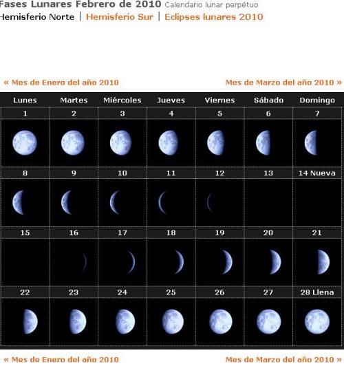 Luna Creciente - Nos mintieron sobre Todo (IMAGENES EXPECTACULARES DE LA LUNA A COLOR) Calendario-lunar-hemisferio-norte