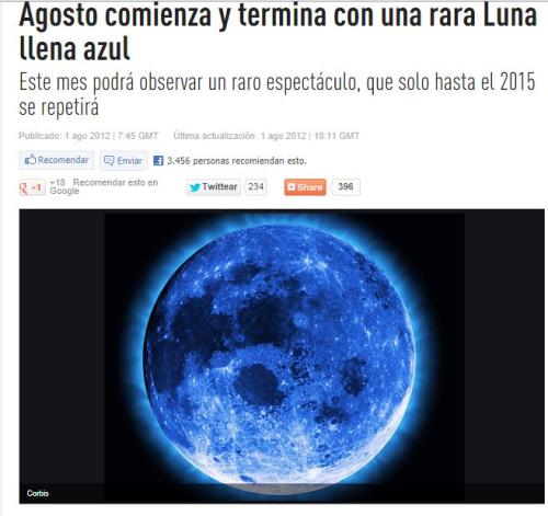 luna - Agosto comienza y termina con una rara Luna llena azul. Luna-azul