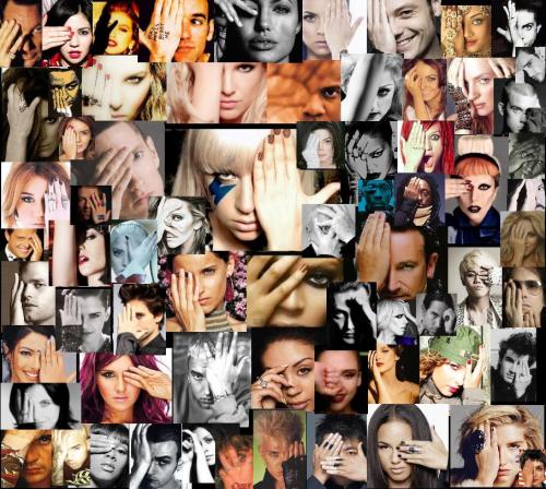 ILLUMINATI celebrities- hand covering eye - all seeing eye gesture lady gaga