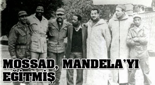 Nelson Mandela with Mossad agents