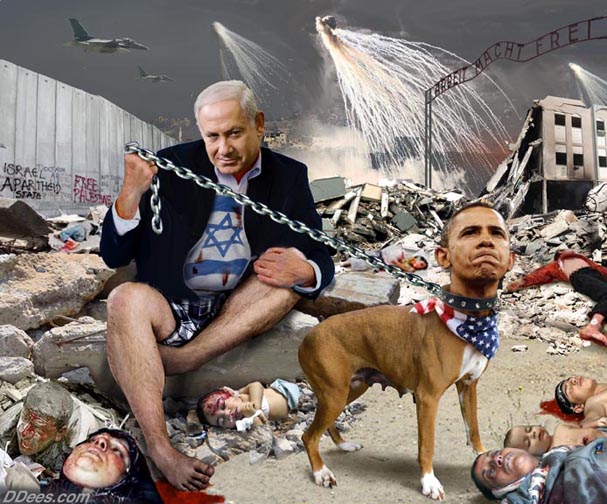 dees-netanyahu-holding-obama-dog-gaza