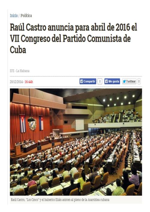 abril 2016 congreso cuba