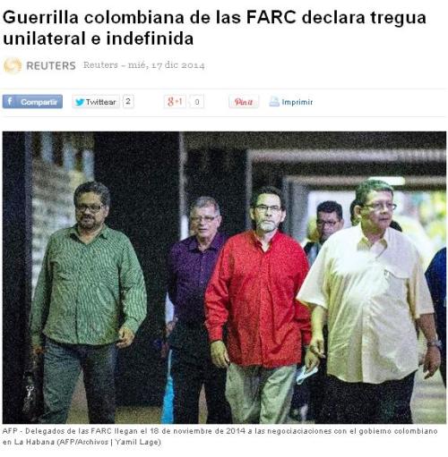 FARC TREGUA UNILATERAL E INDEFINIDA