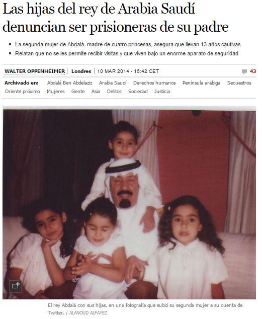 hijas arabia saudi encerradas 13 años