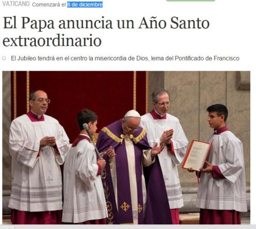 juileo extraordinario papa francisco 8 diciembre 2015
