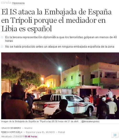 is ataca embajada españa en libia