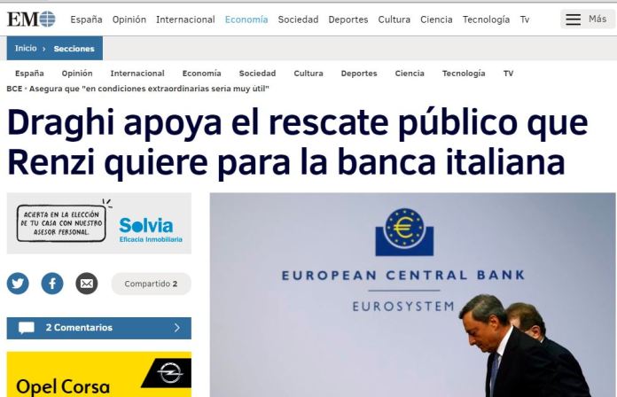 dragui apoya rscate banca italia