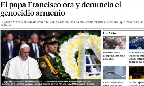 papa francisco monumento genocidio armenio